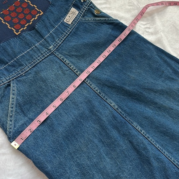 Osh Kosh Vintage Rare Women’s Embroidery Denim Overalls Farmcore Casual Dress 11 - Picture 9 of 13